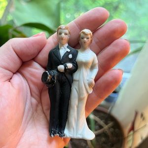 Antique porcelain wedding topper